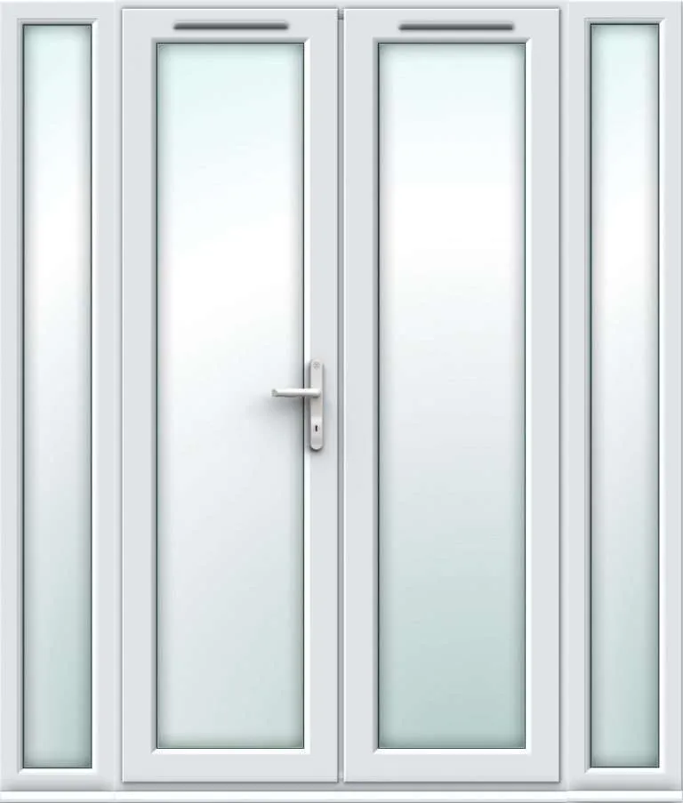 1790x2090 white french door twin side panels